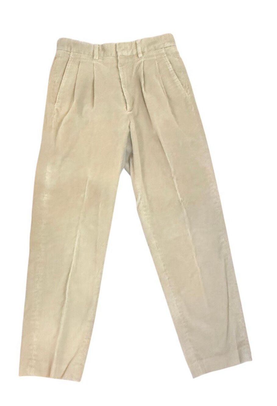Eddie Bauer Classic Corduroy Trousers 31X32 Pleated Front Tan/Khaki Traditional